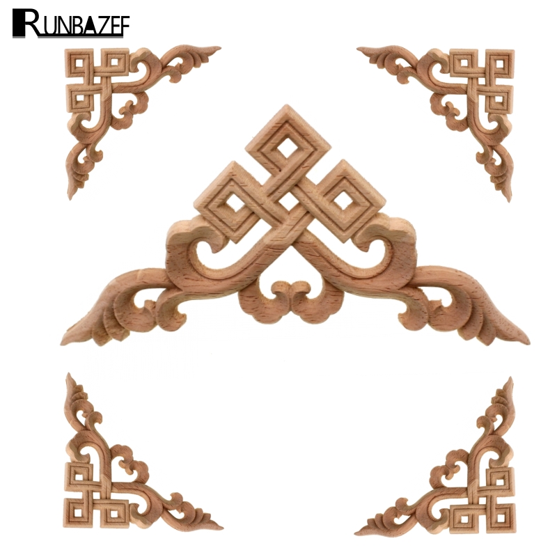 Vintage Home Textiles - RUNBAZEF Chinese Wind Wood Carved Corner