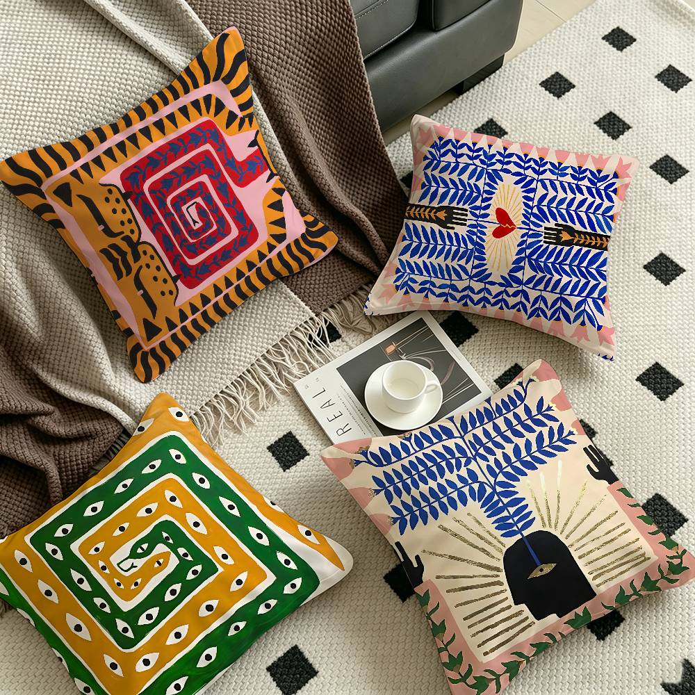 Egypt Colorful Abstract Tiger  - Home Textiles Egypt 评论和价格