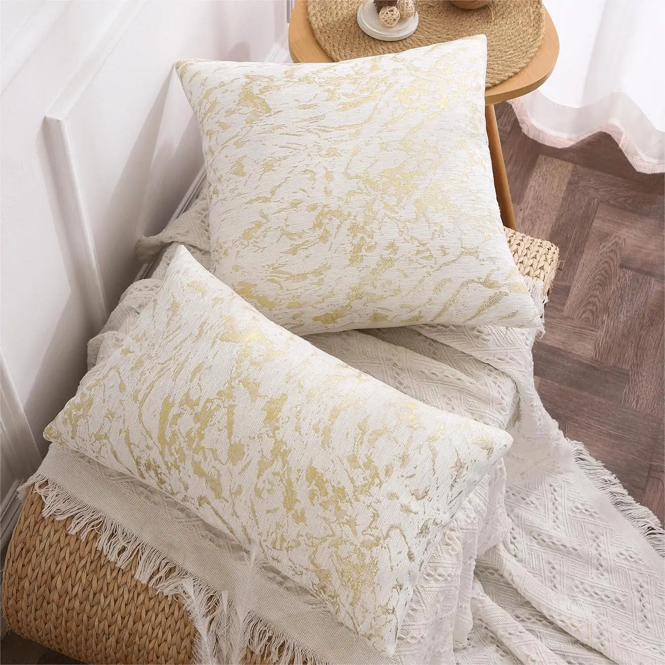 Chenille Cushion Cover Soft Th - Pillow Cover 20X20 评论和价格