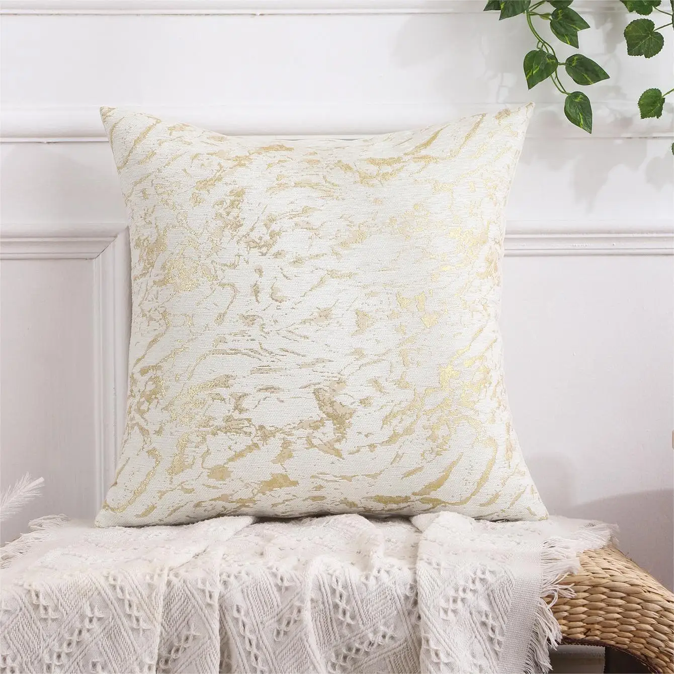 Chenille Cushion Cover Soft Th - Pillow Cover 20X20 评论和价格