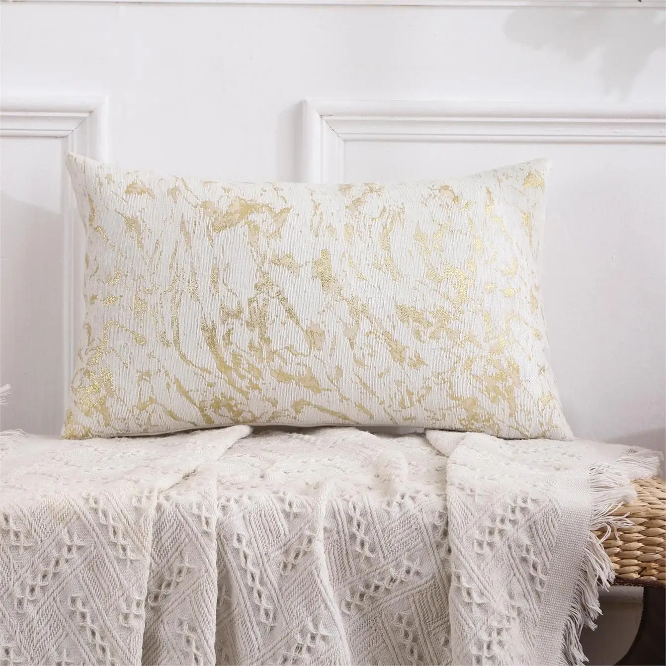 Chenille Cushion Cover Soft Th - Pillow Cover 20X20 评论和价格