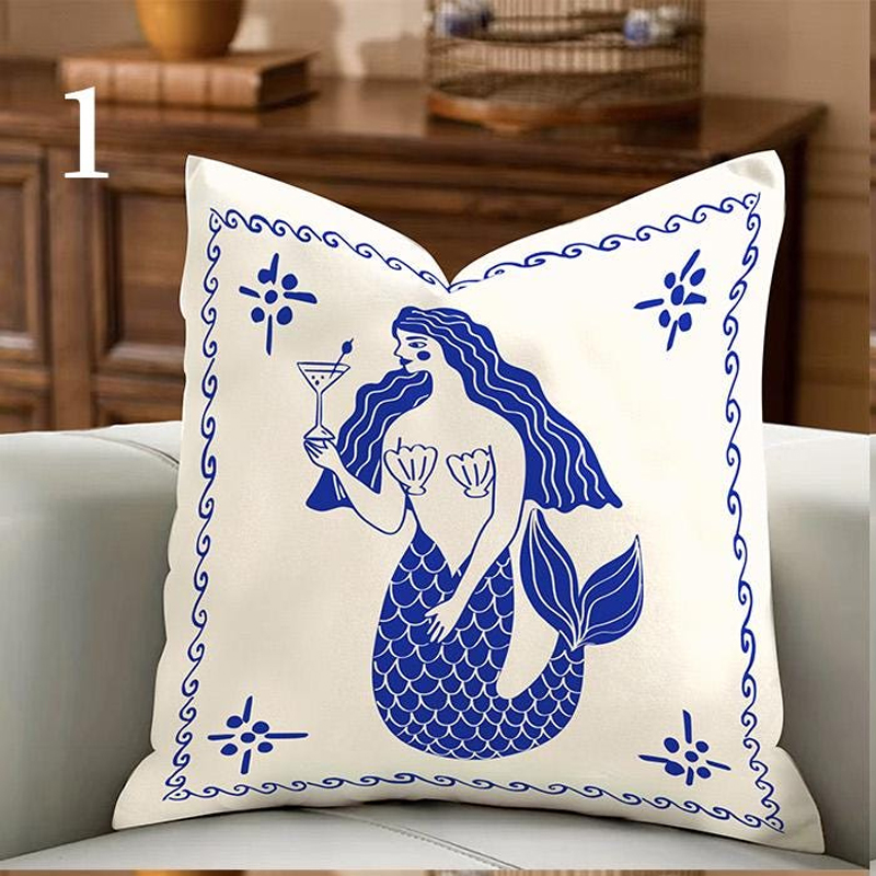 1pc Coastal Pillow Cover, La D - Pillow Cover 20X20 评论和价格
