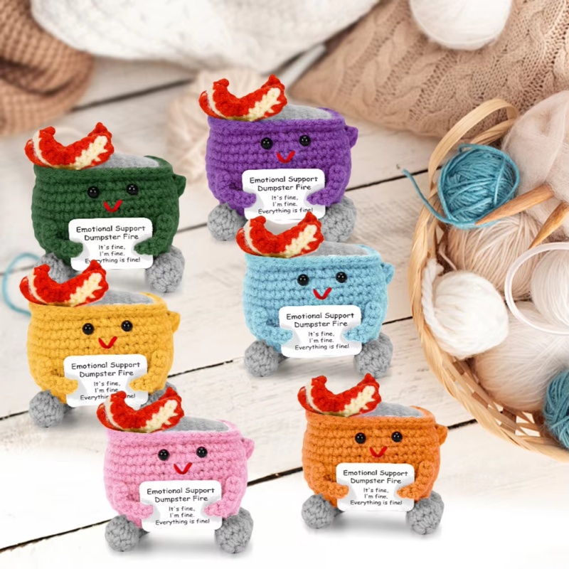 Handmade Crochet Dumpster Fire - Home Textiles Today 评论和价格