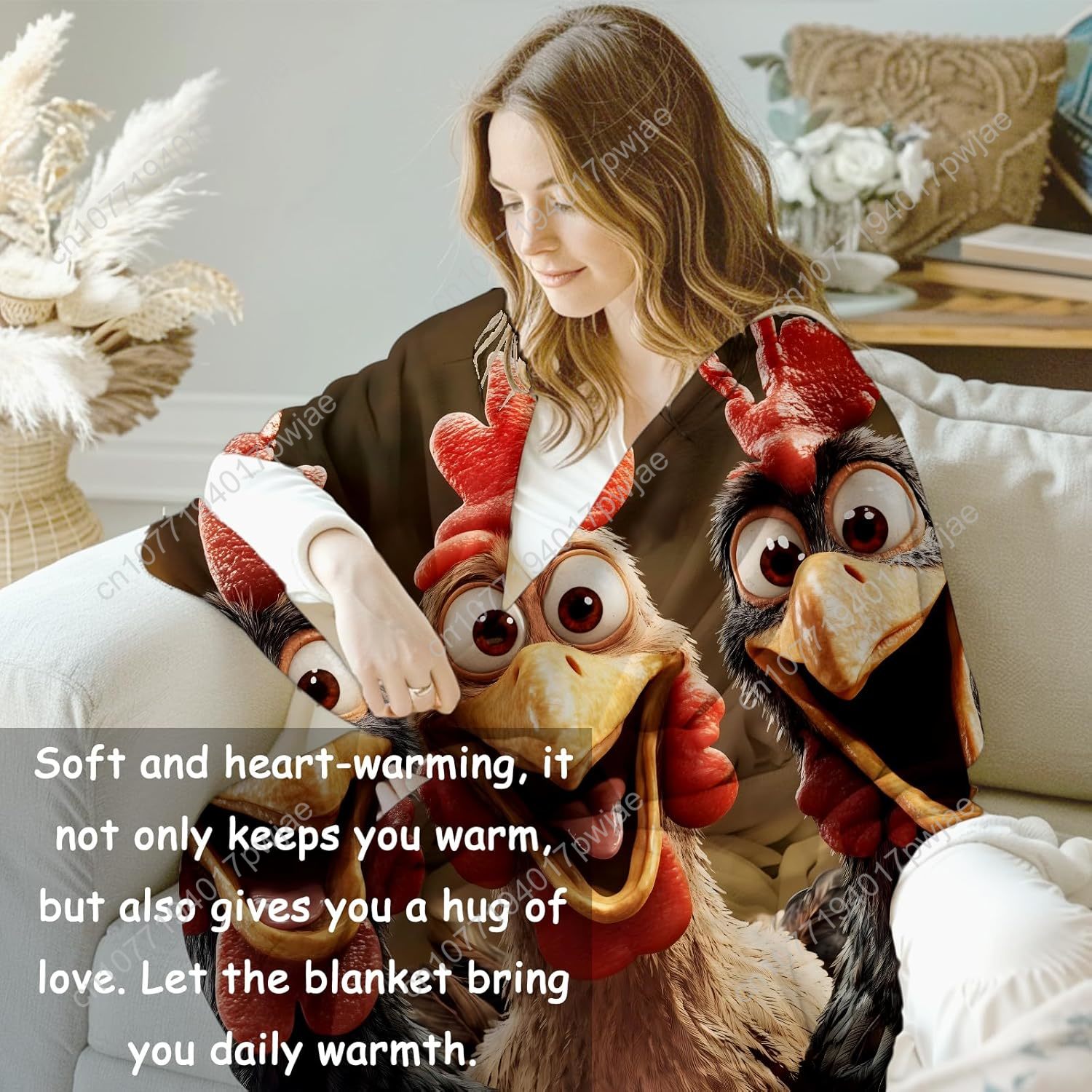 Chickens Blanket Gifts for Wom - Home Textiles & Furnishings 评论和价格