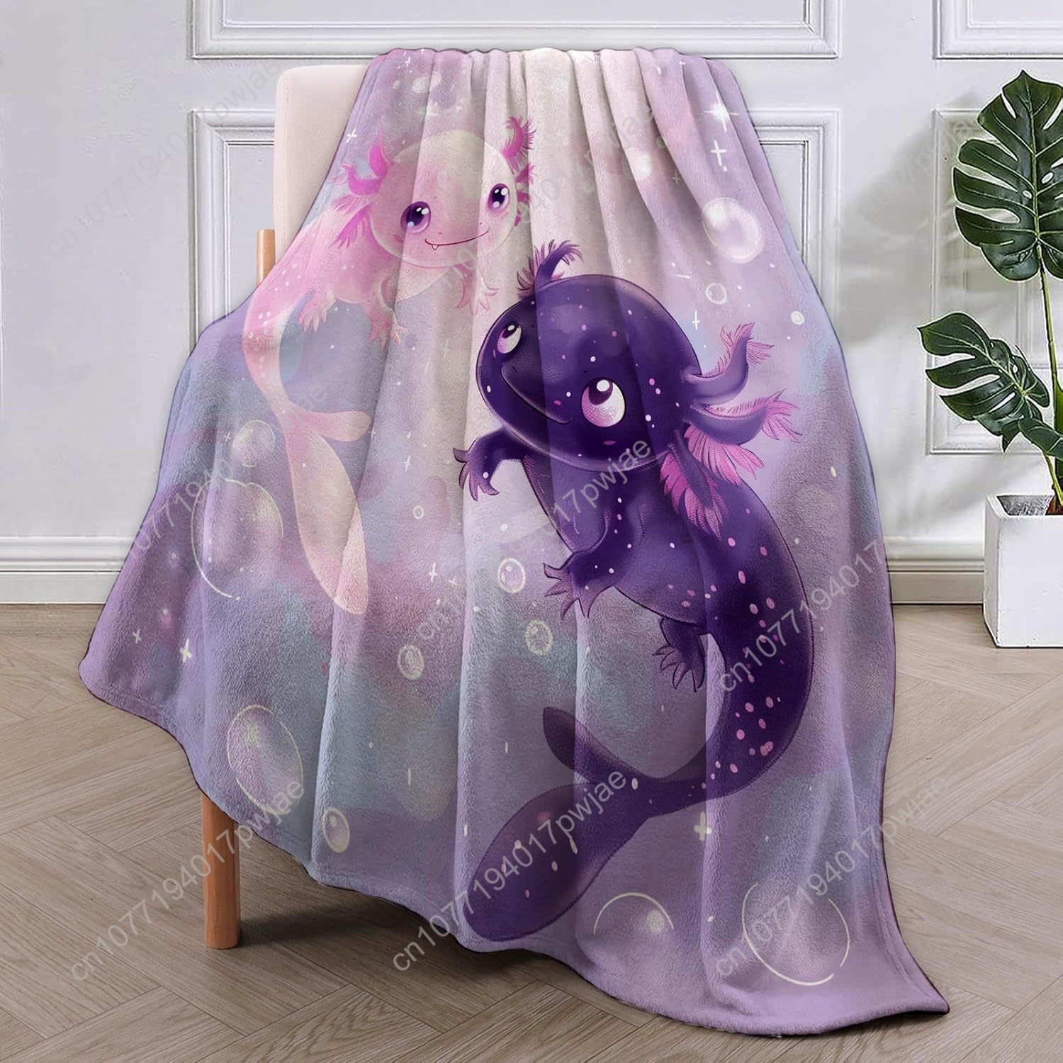 Axolotl Blanket Cute Axolotls  - Home Textiles & Furnishings 评论和价格