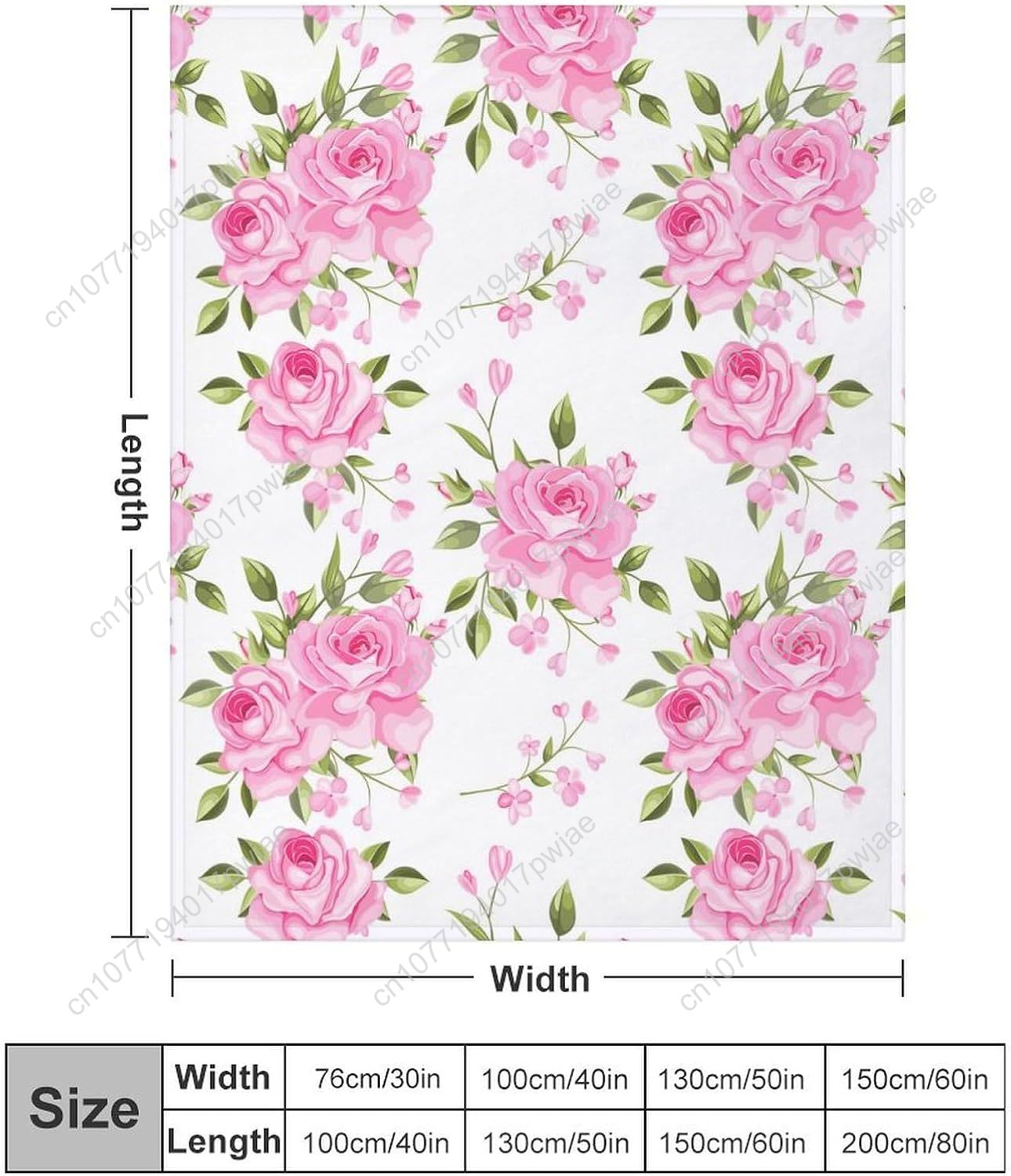 Pink Flower Throw Blanket Flor - Home Textiles & Furnishings 评论和价格