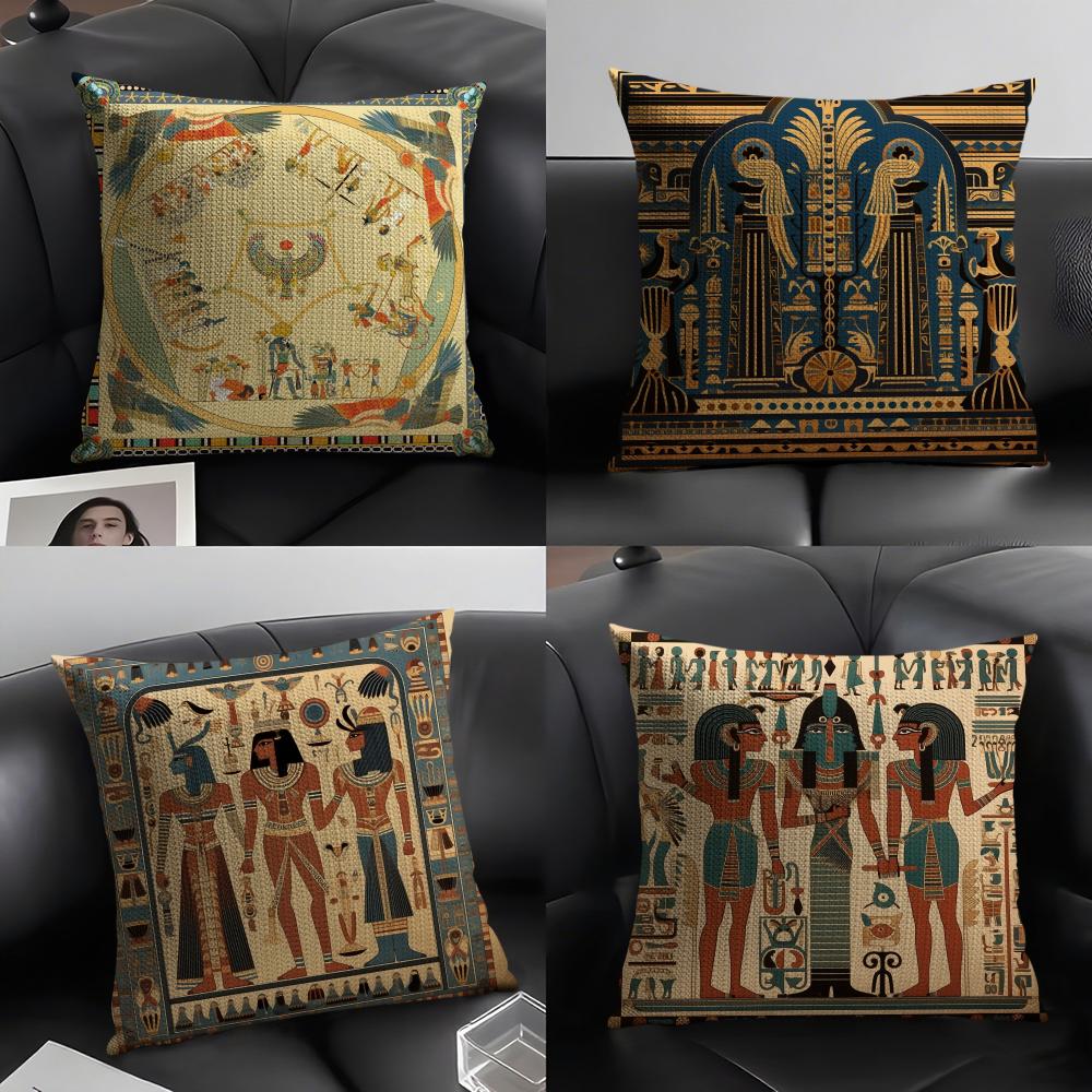 Egypt Pharaoh Pattern Pillow C - Home Textiles Egypt 评论和价格