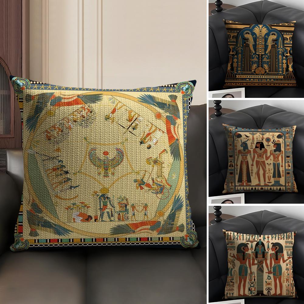 Egypt Pharaoh Pattern Pillow C - Home Textiles Egypt 评论和价格
