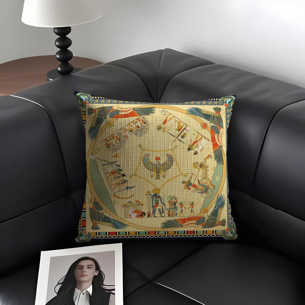 Egypt Pharaoh Pattern Pillow C - Home Textiles Egypt 评论和价格