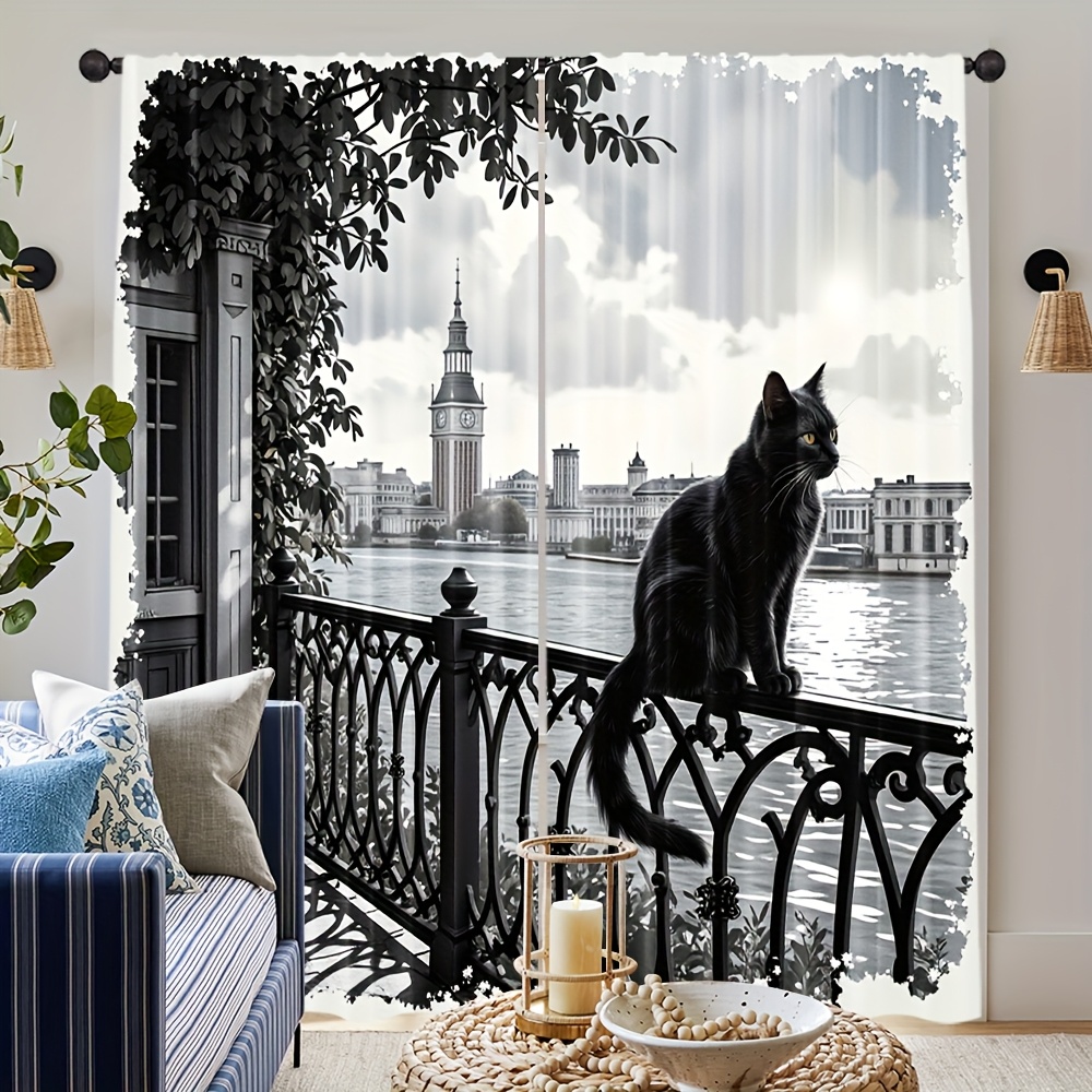 Black Cat Curtain, London Rive - Home Textiles London 评论和价格