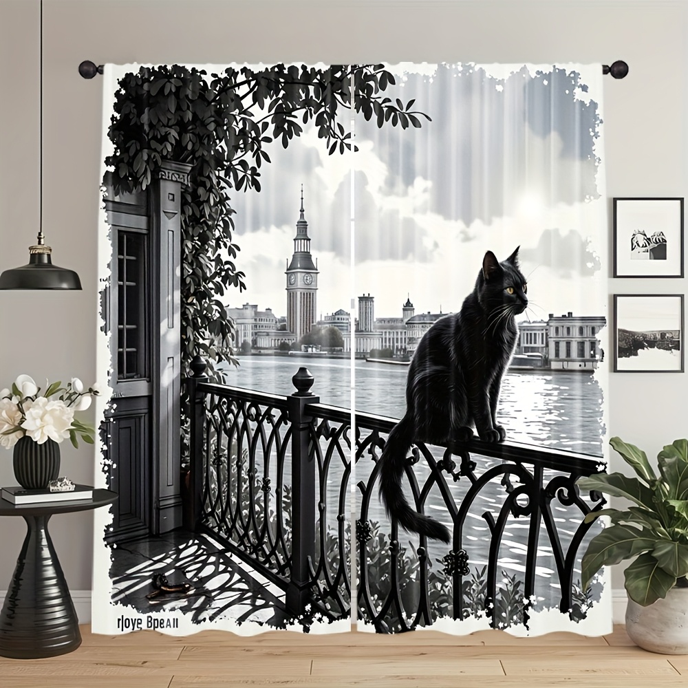 Black Cat Curtain, London Rive - Home Textiles London 评论和价格