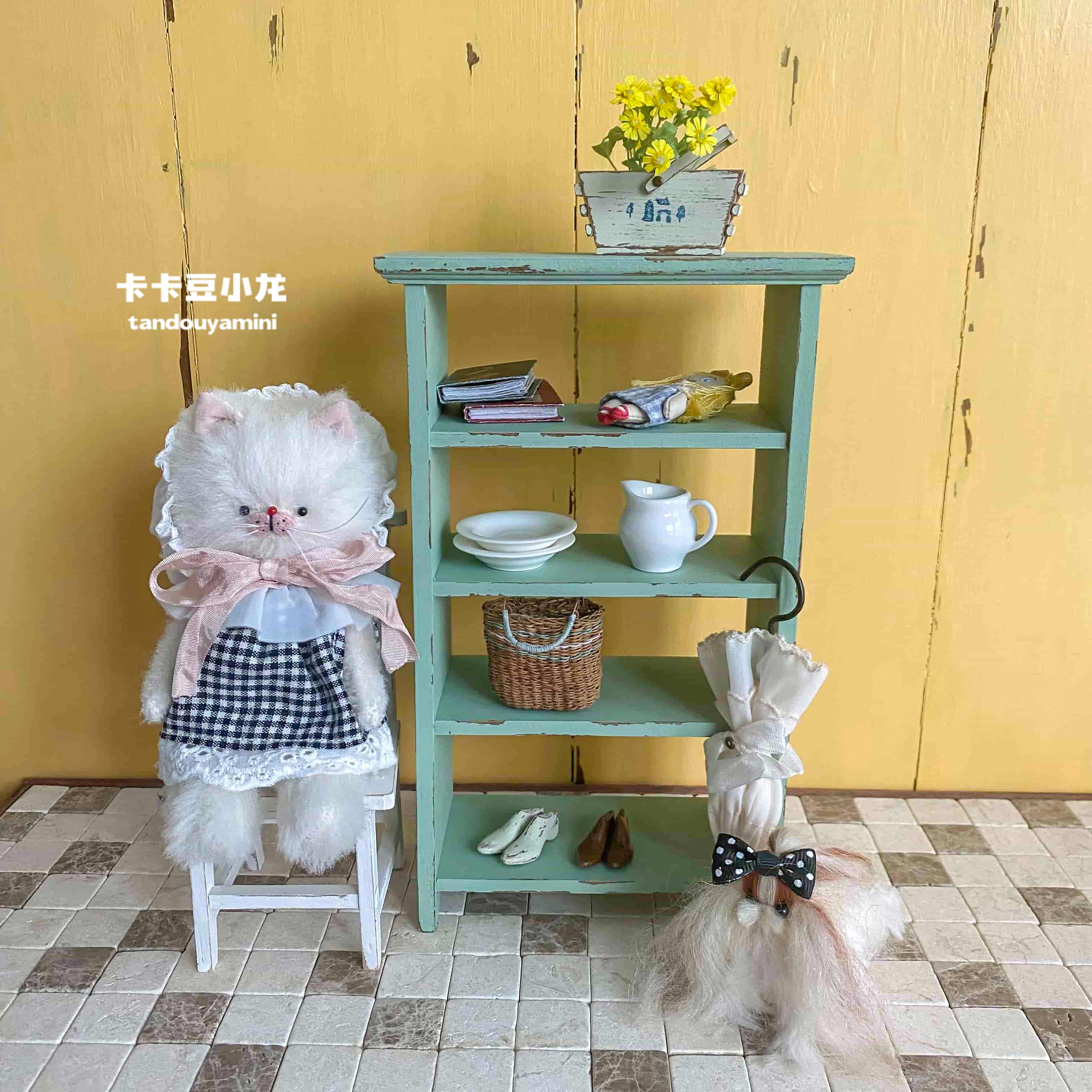 1:6 Doll House Mini Model Furn - Vintage Home Textiles 评论和价格