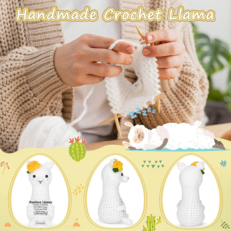 Funny Handmade Crochet Llama P - Home Textiles Today 评论和价格