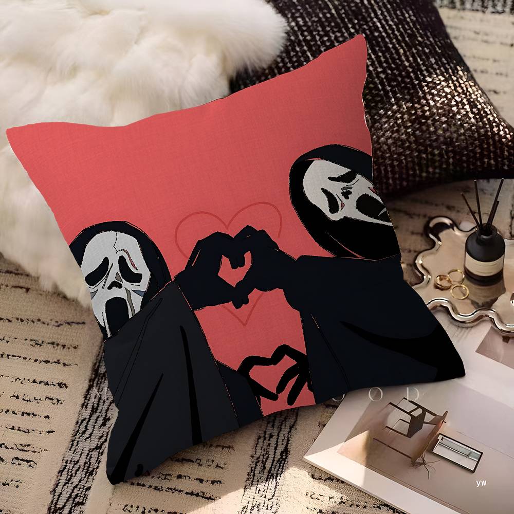 S-SCREAMS Horror Movie Pillow  - Home.Textiles Cushion 评论和价格