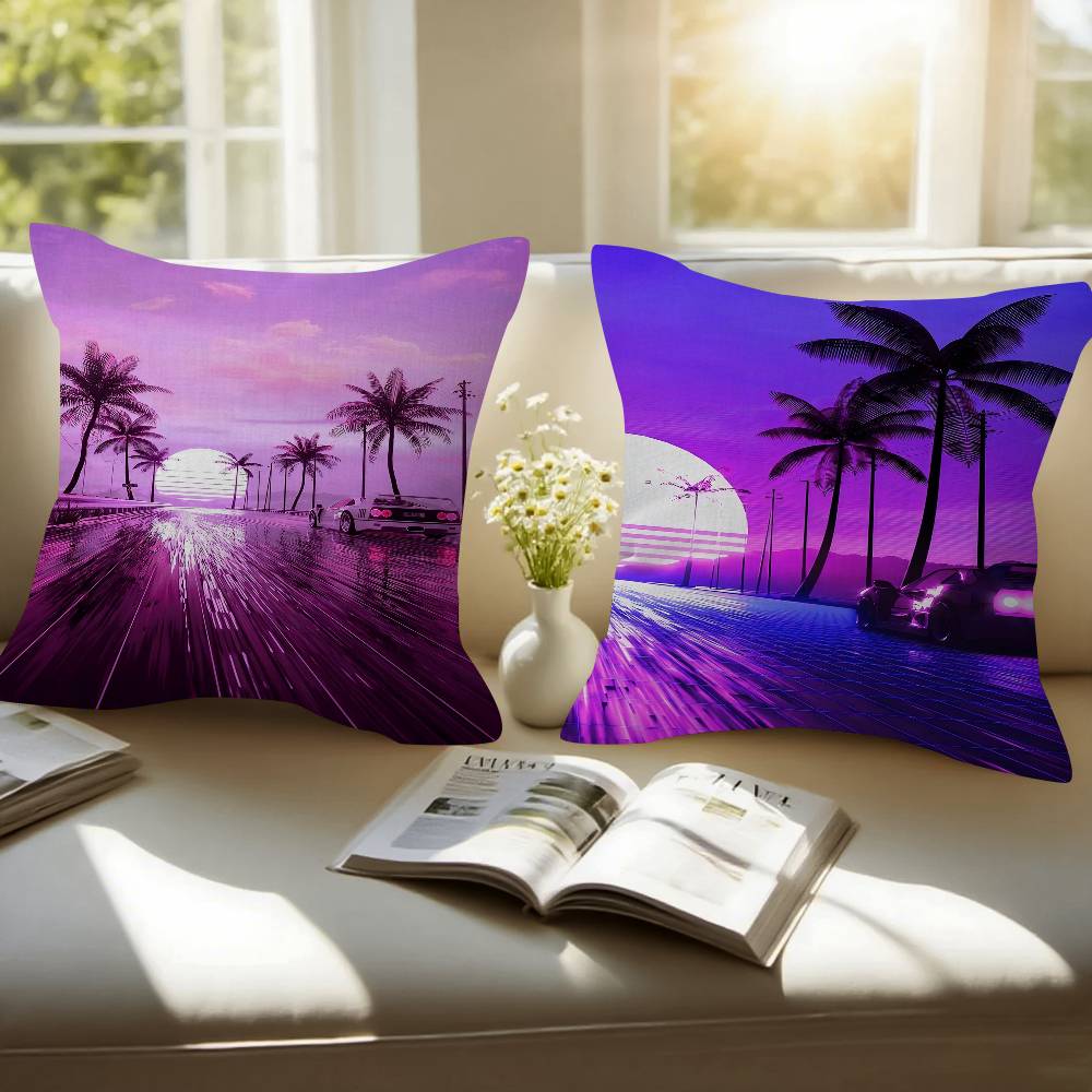 Neon Night City Landscape 80s  - Home Textiles City 评论和价格
