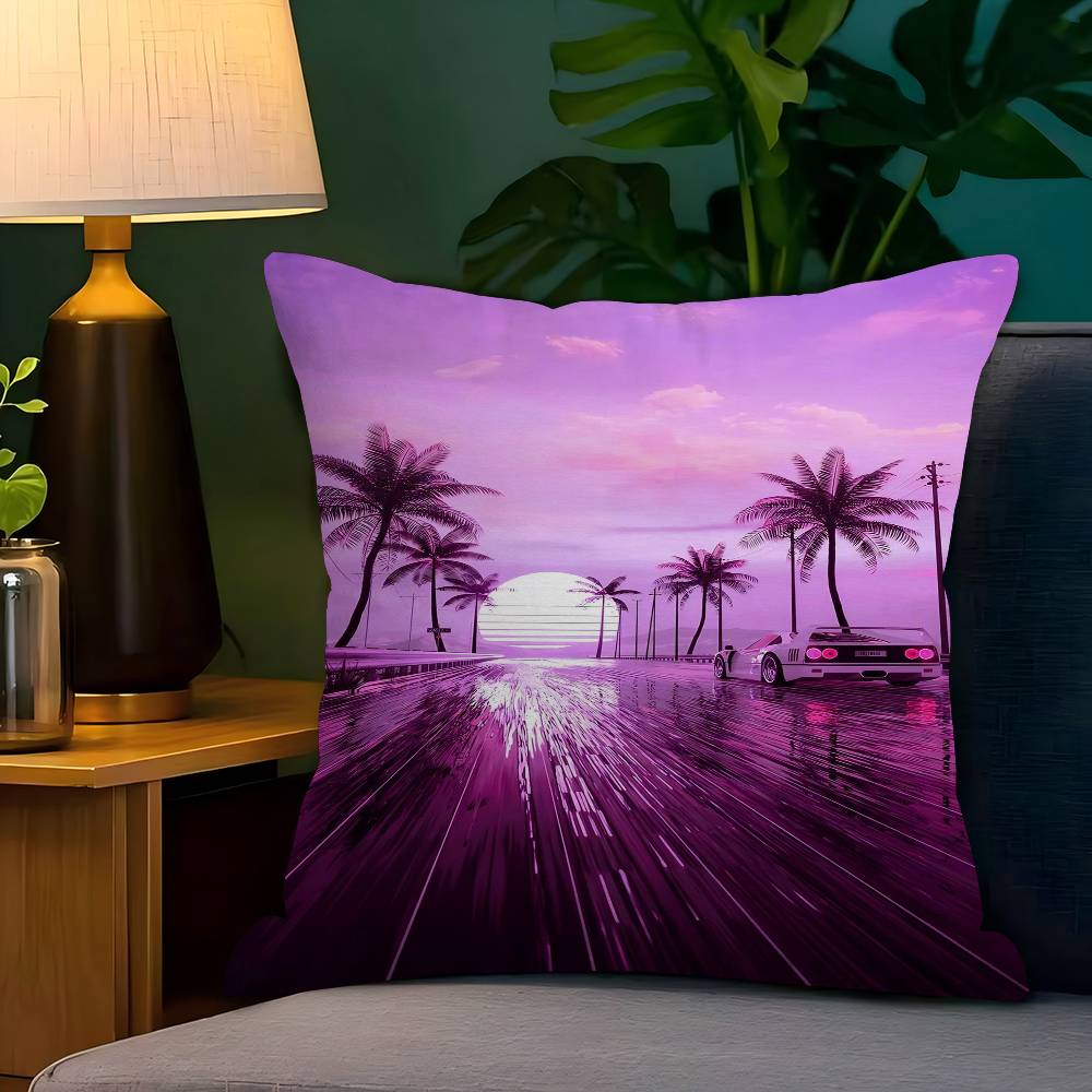 Neon Night City Landscape 80s  - Home Textiles City 评论和价格