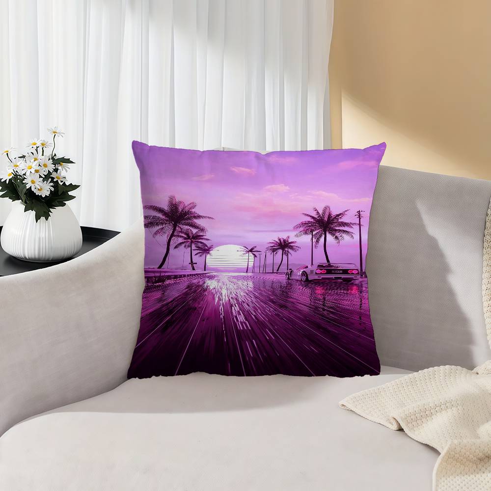 Neon Night City Landscape 80s  - Home Textiles City 评论和价格
