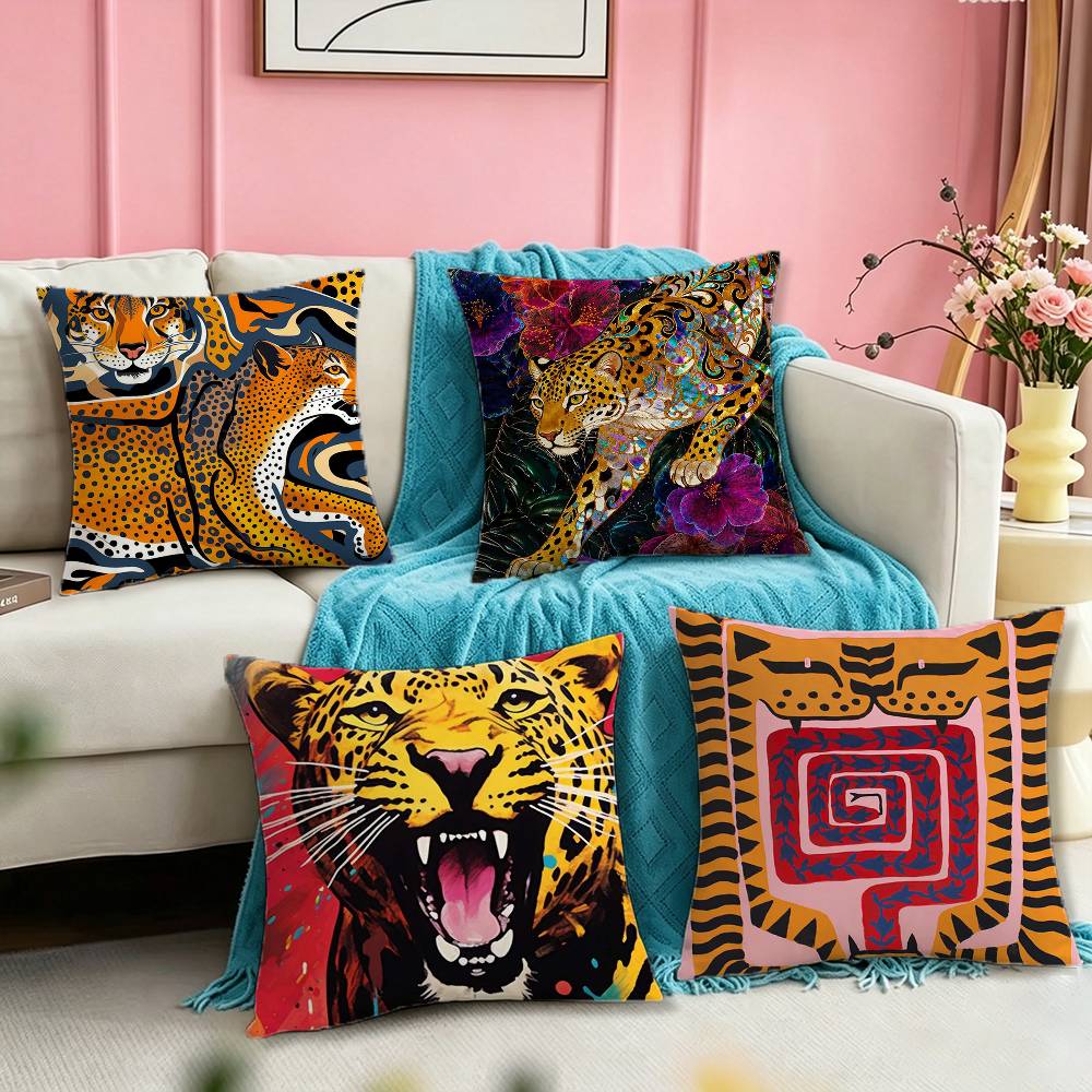 Egypt Colorful Abstract Tiger  - Home Textiles Egypt 评论和价格
