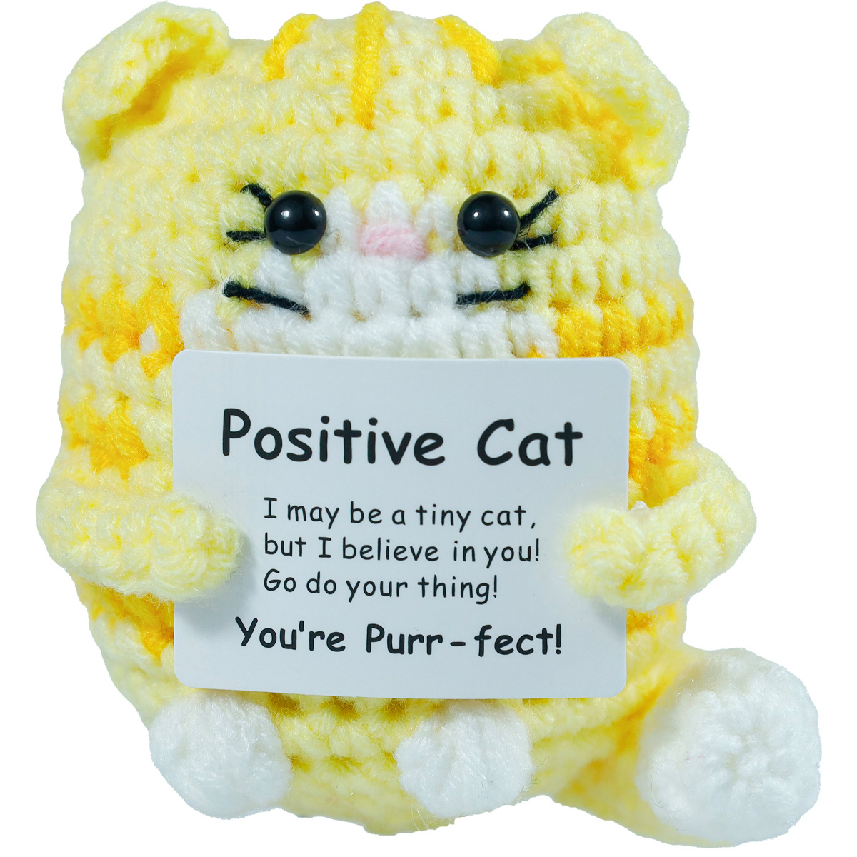 Funny Crochet Positive Cat Dol - Home Textiles Today 评论和价格