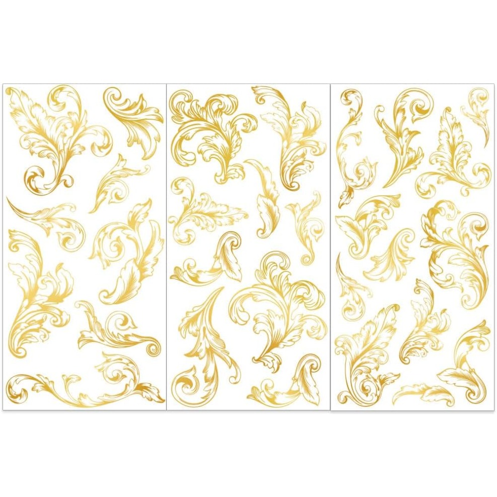 3pcs/Set Damask Rub on Transfe - Vintage Home Textiles 评论和价格