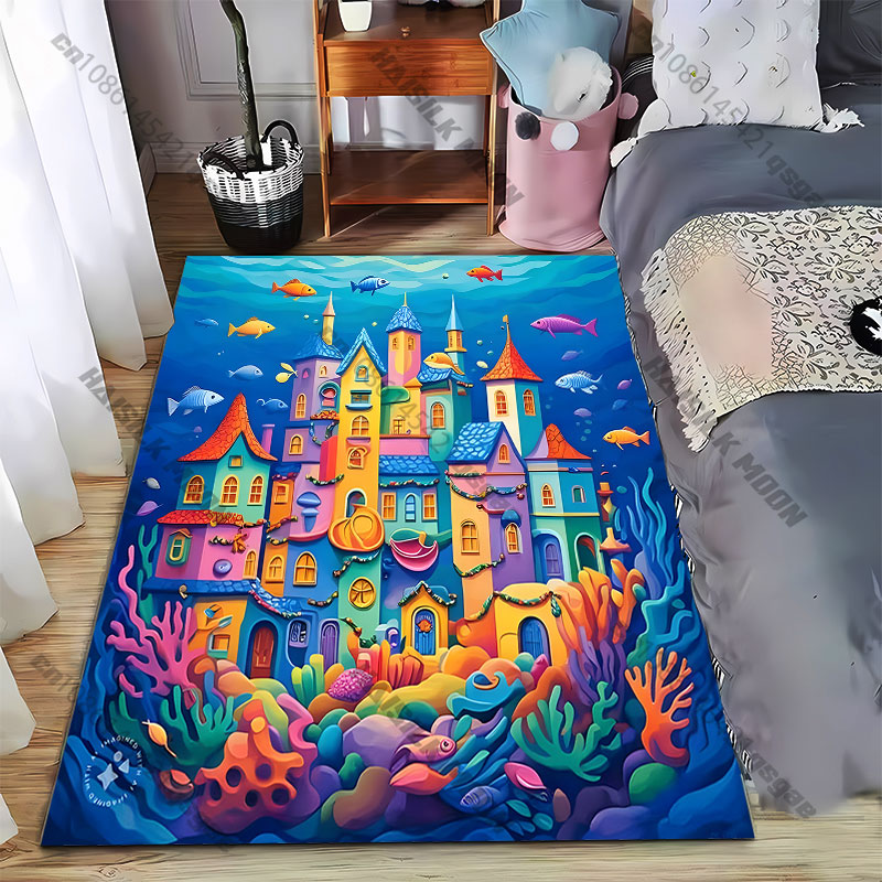 Underwater city with vibrant c - Home Textiles City 评论和价格