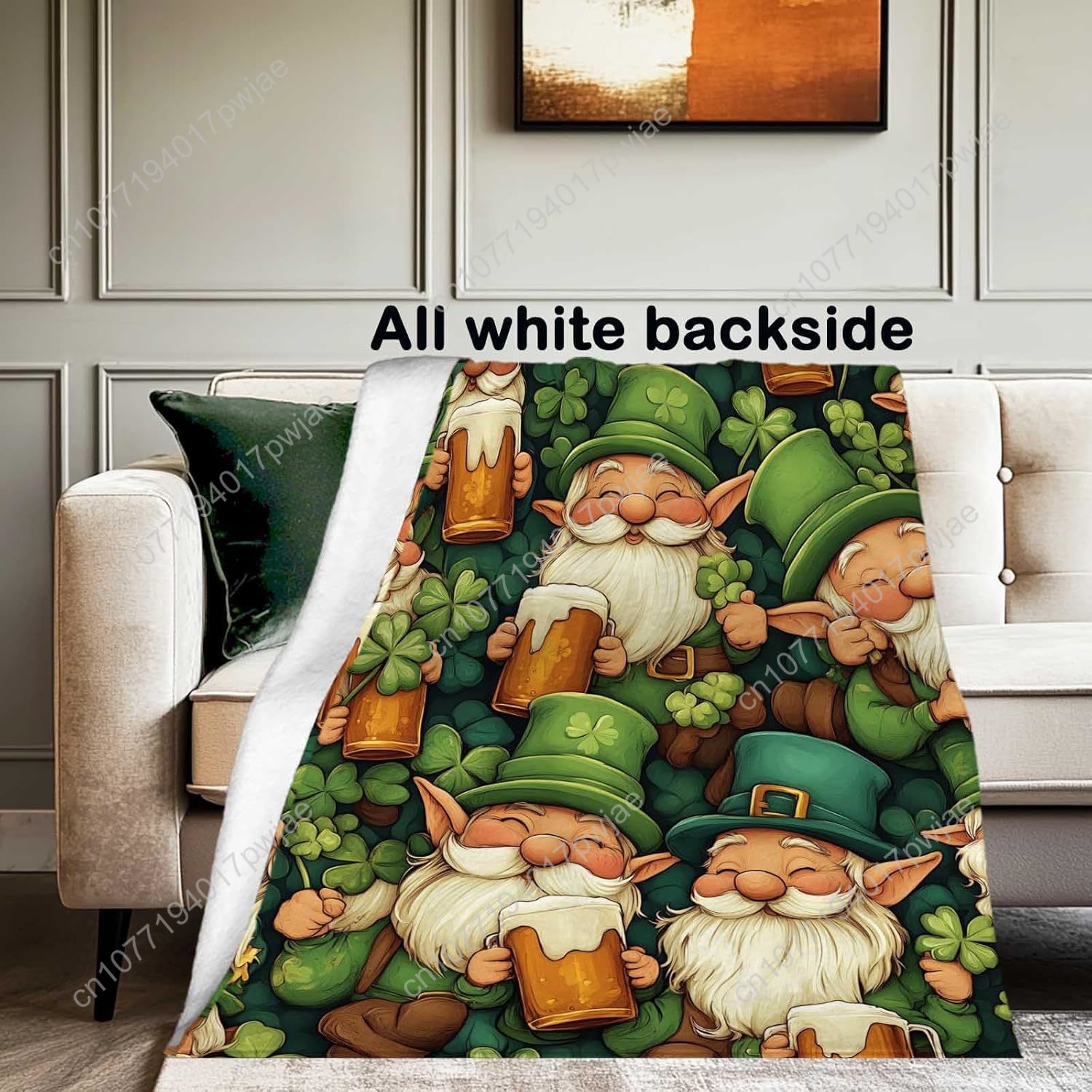 St. Patrick’s Day Gnome Throw  - Home Textiles & Furnishings 评论和价格