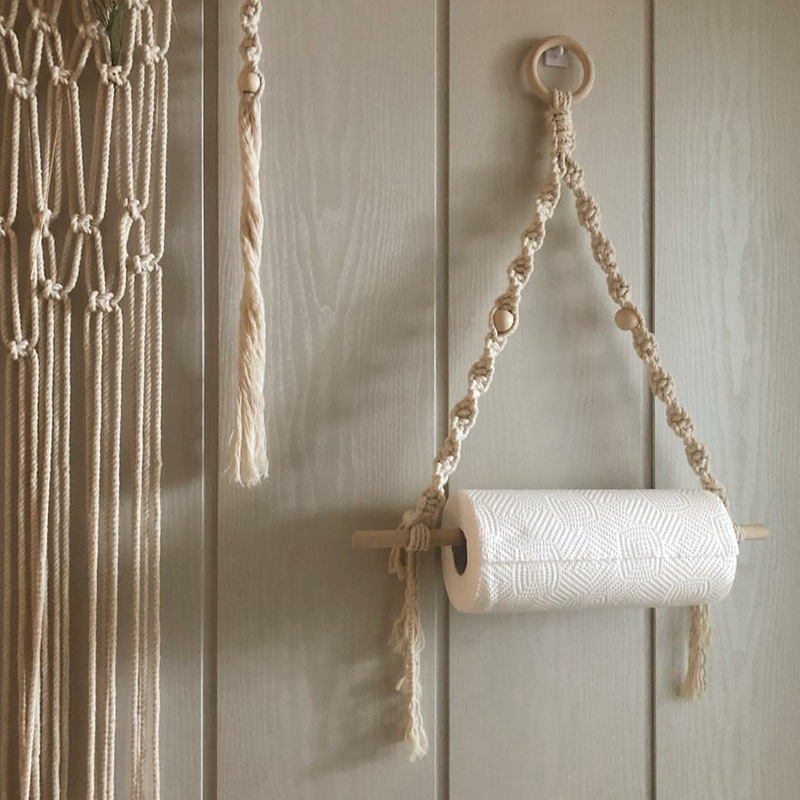 Macrame Paper Towel Holder Mac - Home Textiles Towel 评论和价格