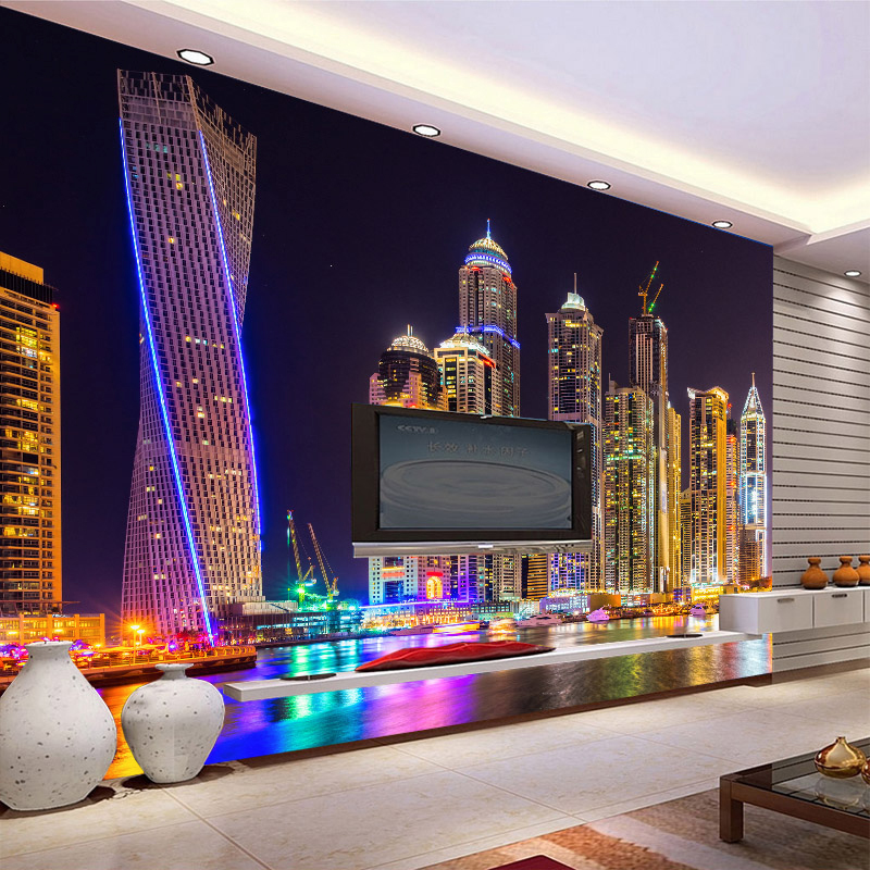 Custom 3D Photo Night View Cit - Home Textiles City 评论和价格