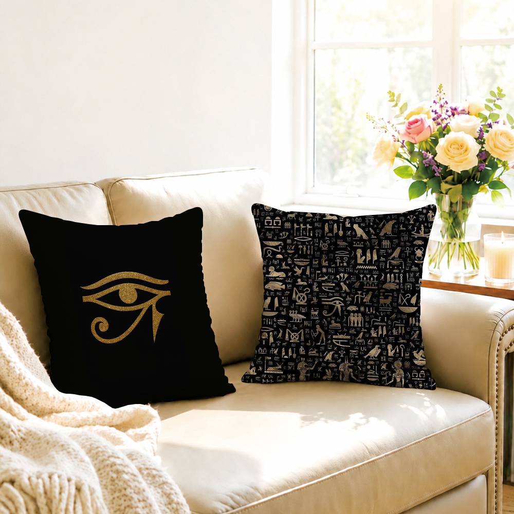 Ancient Egypt hieroglyph Squar - Home Textiles Egypt 评论和价格