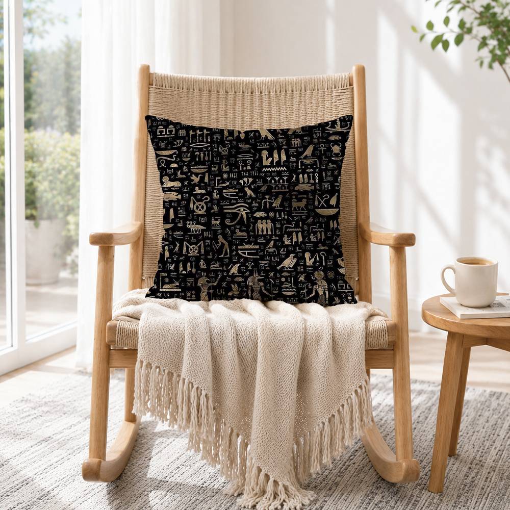 Ancient Egypt hieroglyph Squar - Home Textiles Egypt 评论和价格