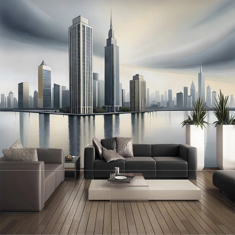 Custom 3D Wall Mural Geometric - Home Textiles City 评论和价格
