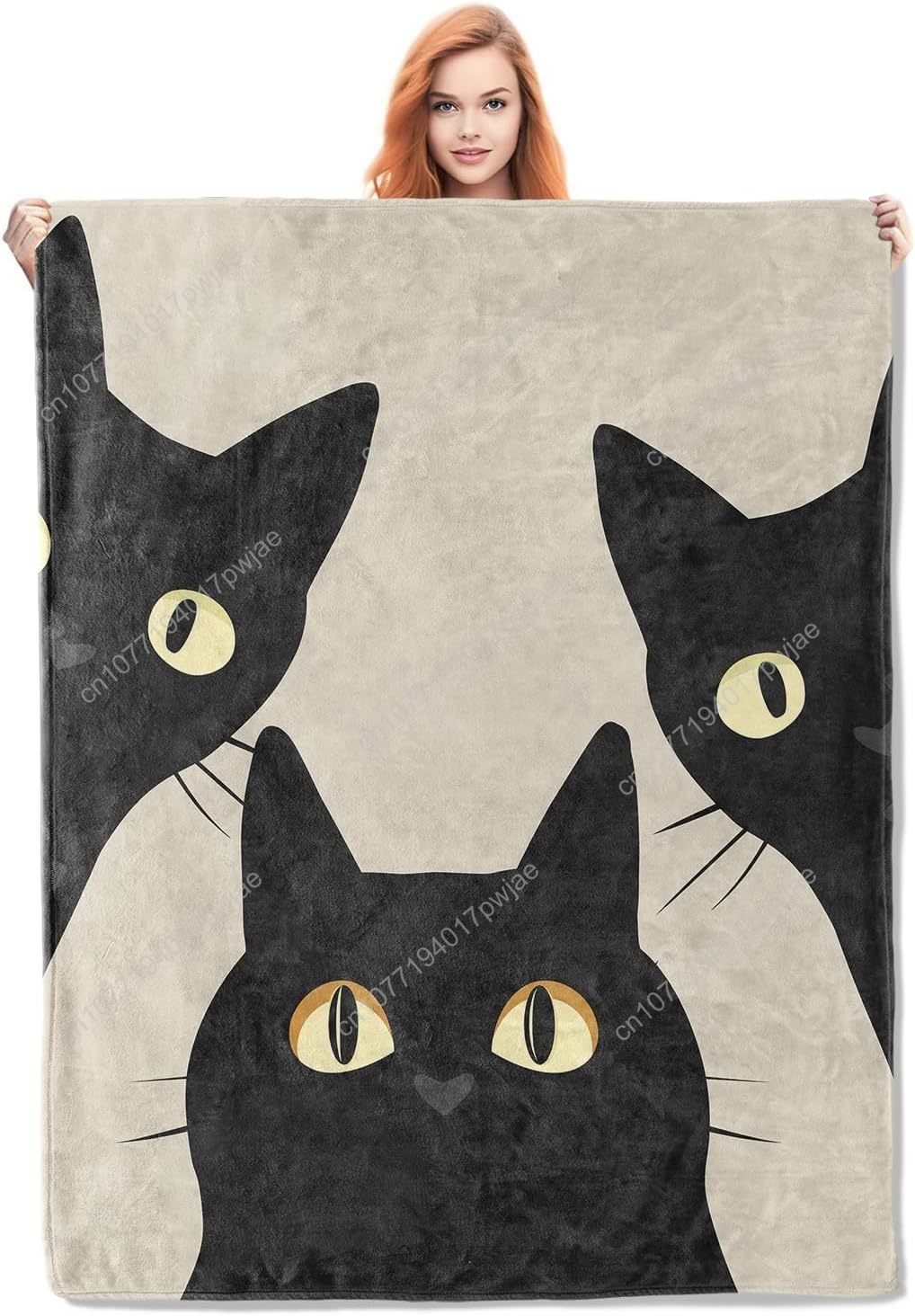 Funny Cat Blanket Gifts for Wo - Home Textiles & Furnishings 评论和价格