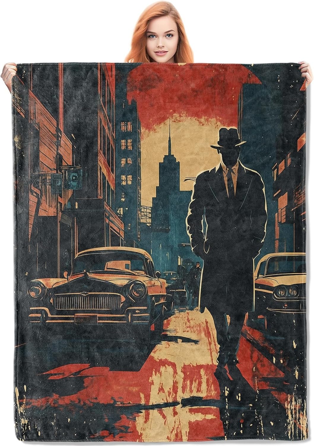 Noir Detective Blanket Gifts f - Home Textiles & Furnishings 评论和价格