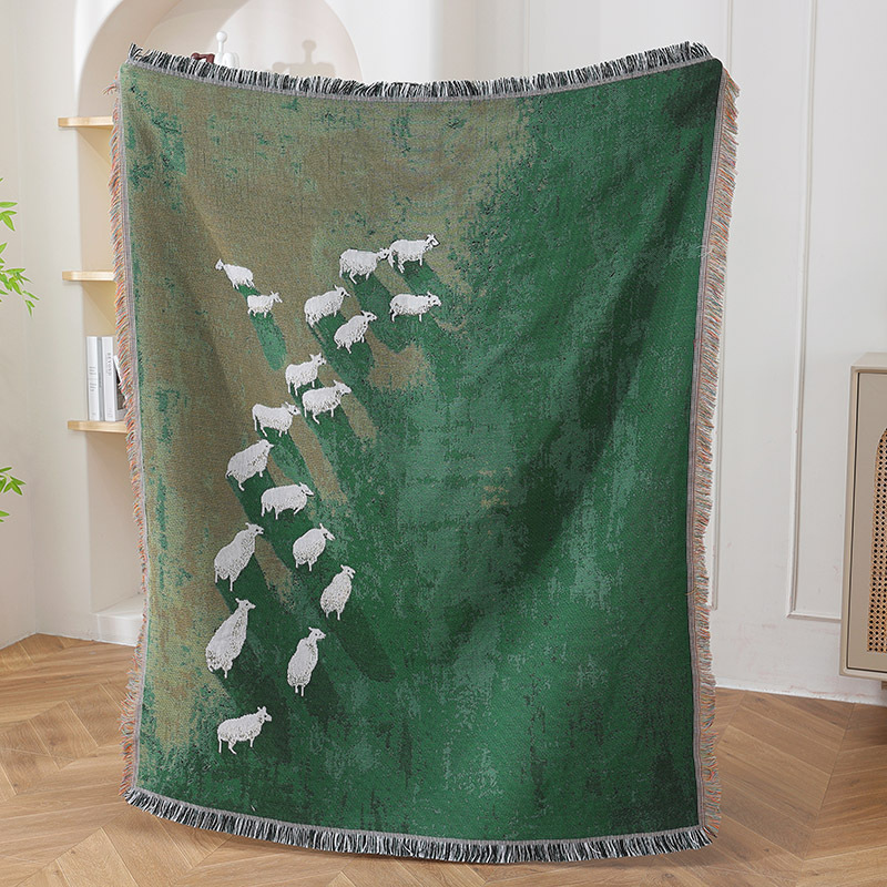 Textile City Sheep Herd Green  - Home Textiles City 评论和价格