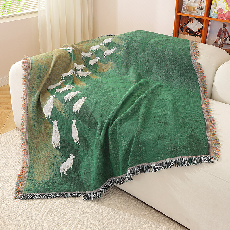 Textile City Sheep Herd Green  - Home Textiles City 评论和价格