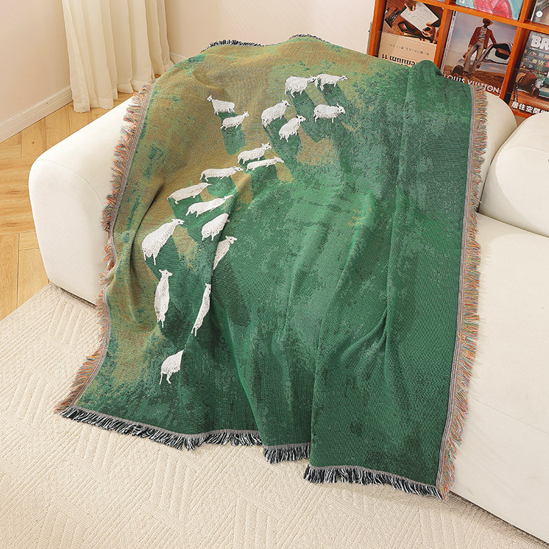 Textile City Sheep Herd Green  - Home Textiles City 评论和价格