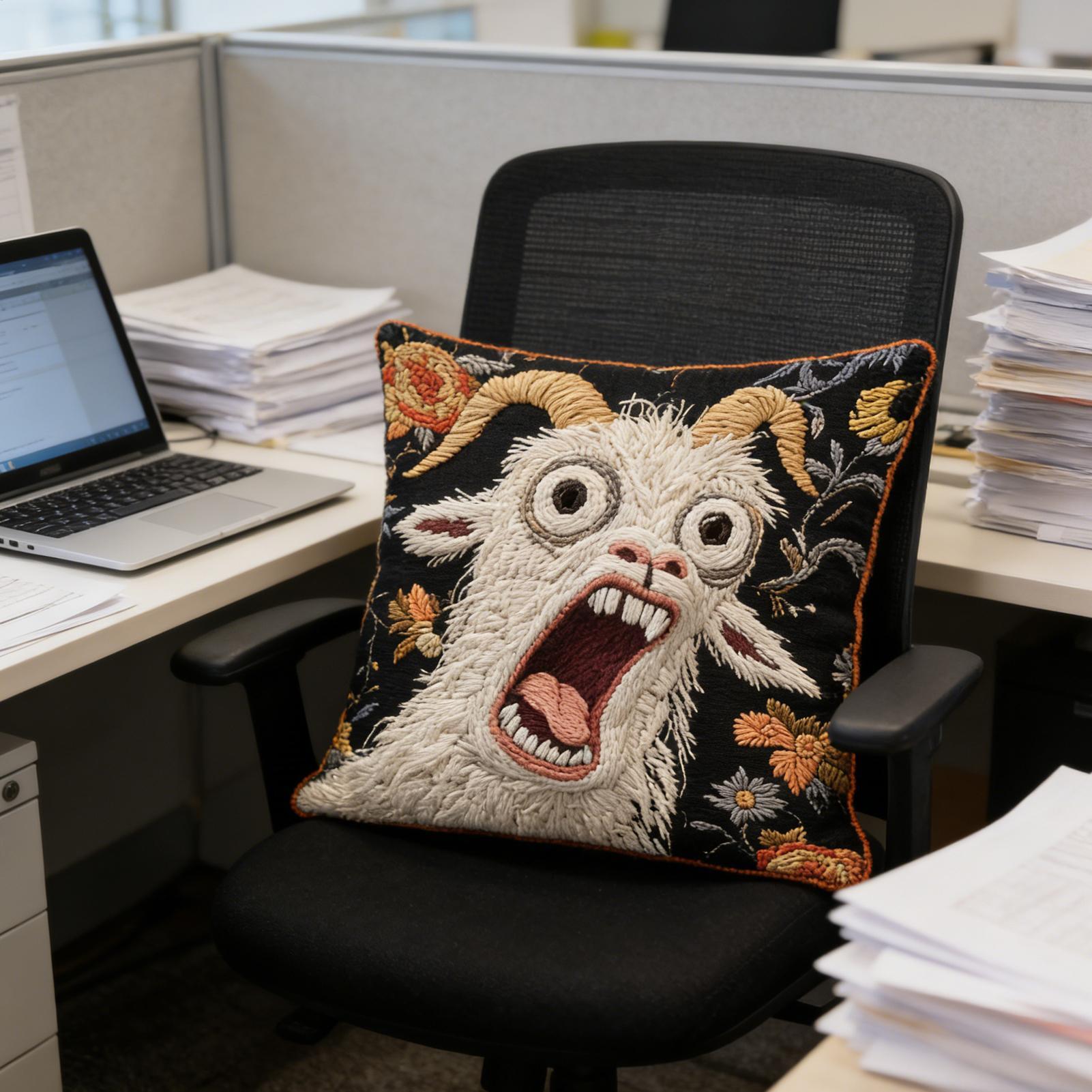 45x45cm Screaming Goat Pillow  - Pillow Cover 20X20 评论和价格