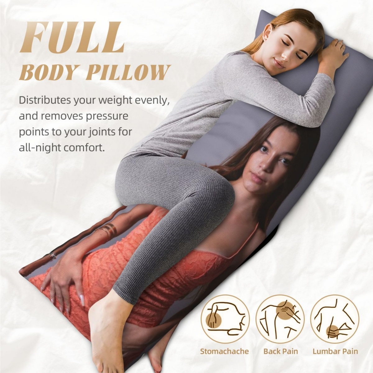 1 Custom Photo Body Pillowcase - Home Textiles & Furnishings 评论和价格