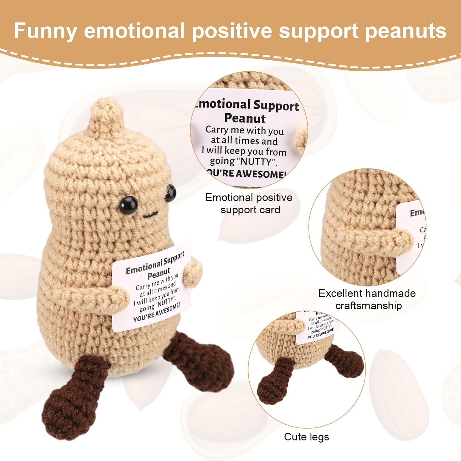 Funny Crochet Peanut Handmade  - Home Textiles Today 评论和价格